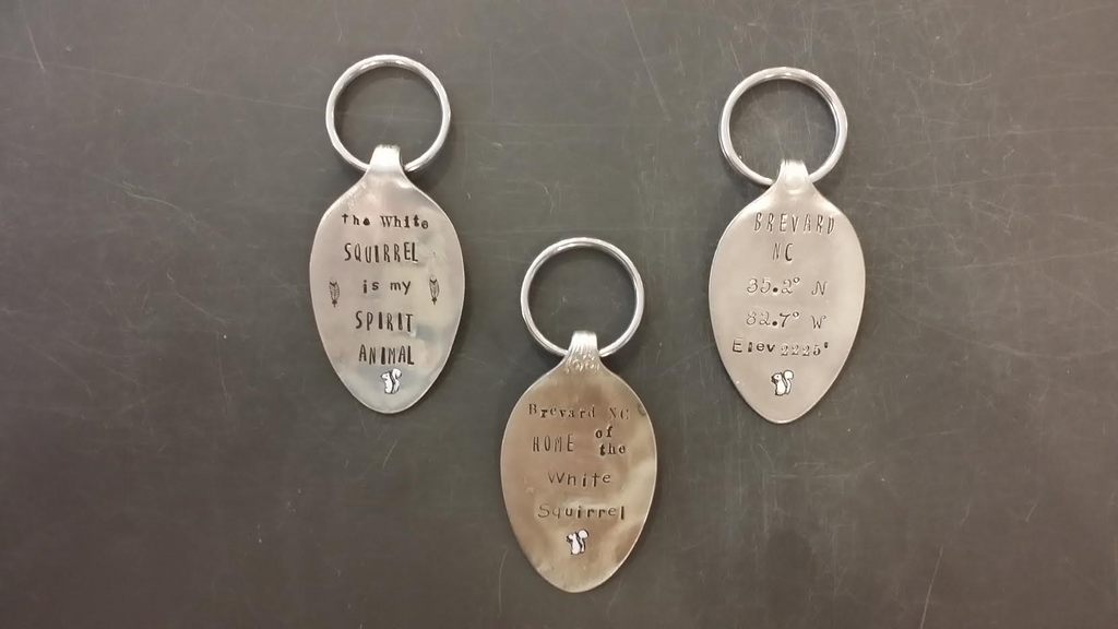 Pounded Vintage Flatware Key Chains