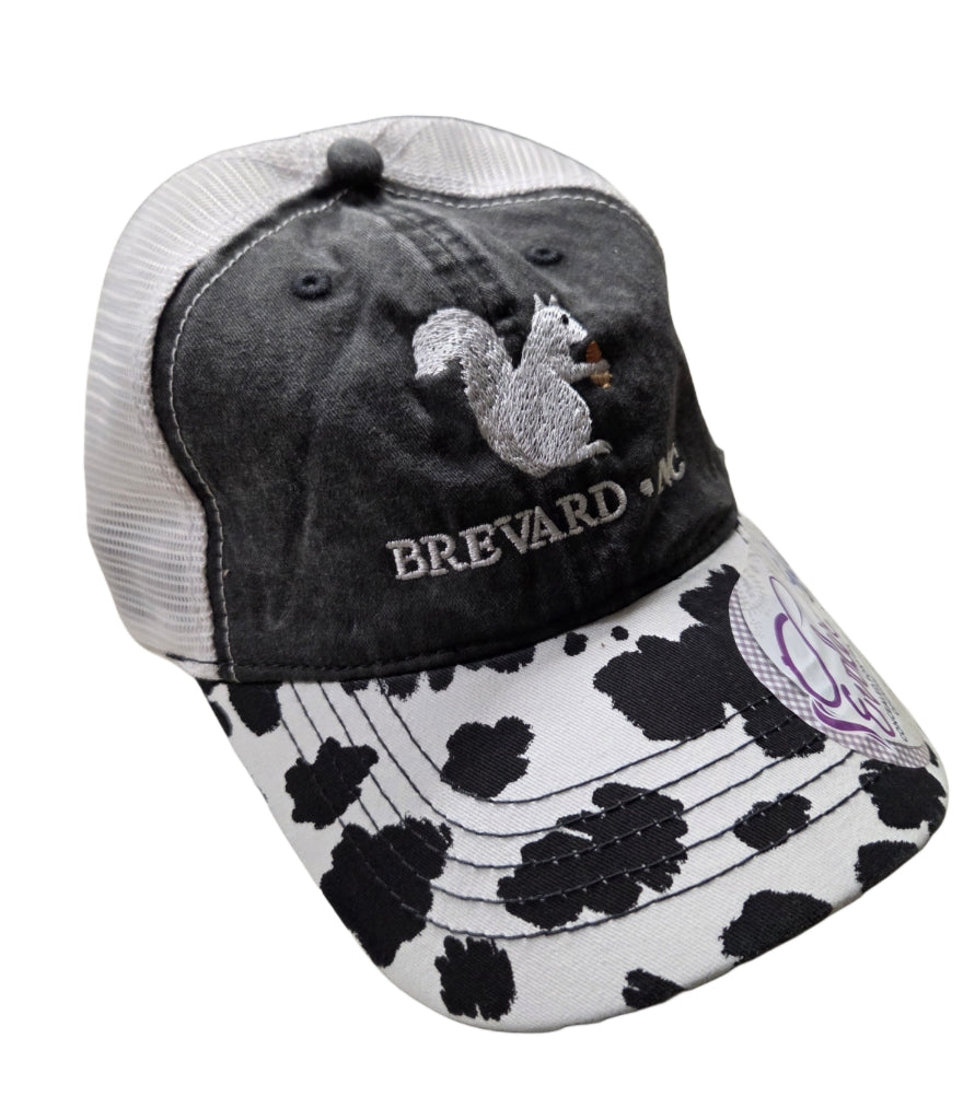 Baseball Hats and Caps in Leopard, Cow and Flower Prints with concealed pony tail opening