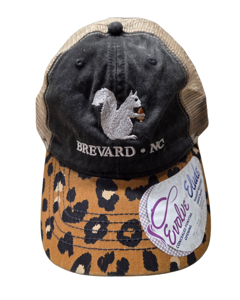 Baseball Hats and Caps in Leopard, Cow and Flower Prints with concealed pony tail opening