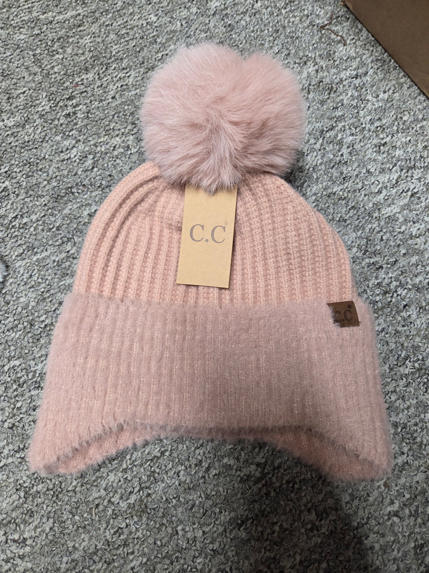 Hat - CC Fur Earflap Beanie Winter Hat in Assorted Colors
