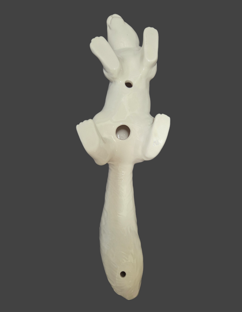 Ceramic White Squirrel Climber
