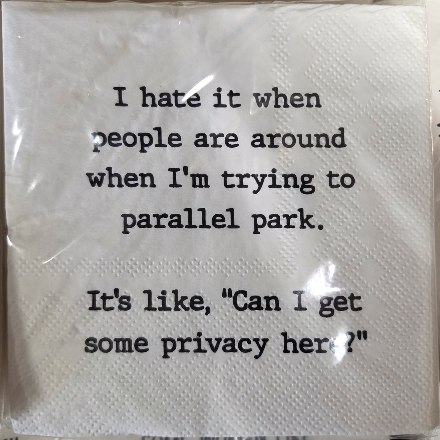 Napkins - Cocktail size for Happy Hour - Funny for Everyone - Black and White