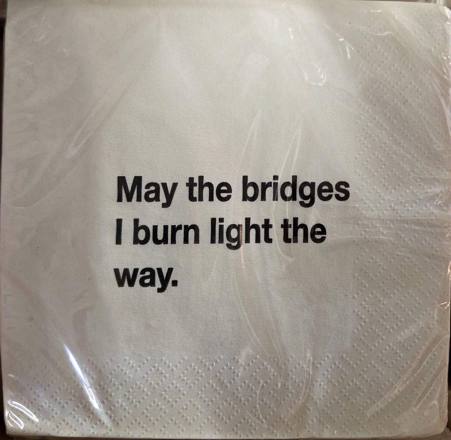 Napkins - Cocktail size for Happy Hour - Funny for Everyone - Black and White