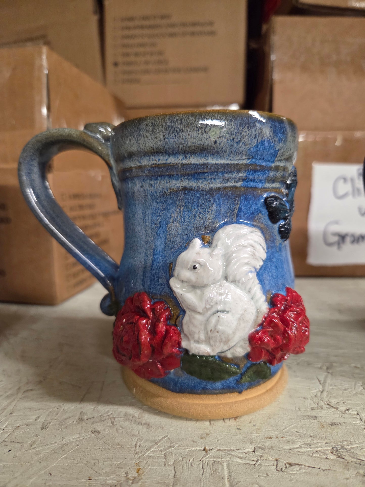 Drinkware - Handmade Mug - Handcrafted White Squirrel Pottery in 14 oz. size