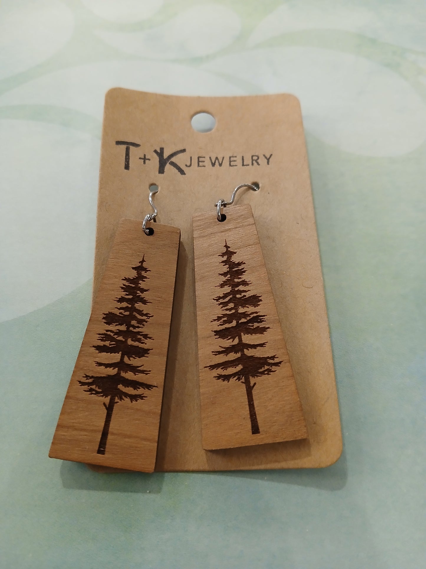 Jewelry - Earrings - Wood - Pine Tree - Local Made