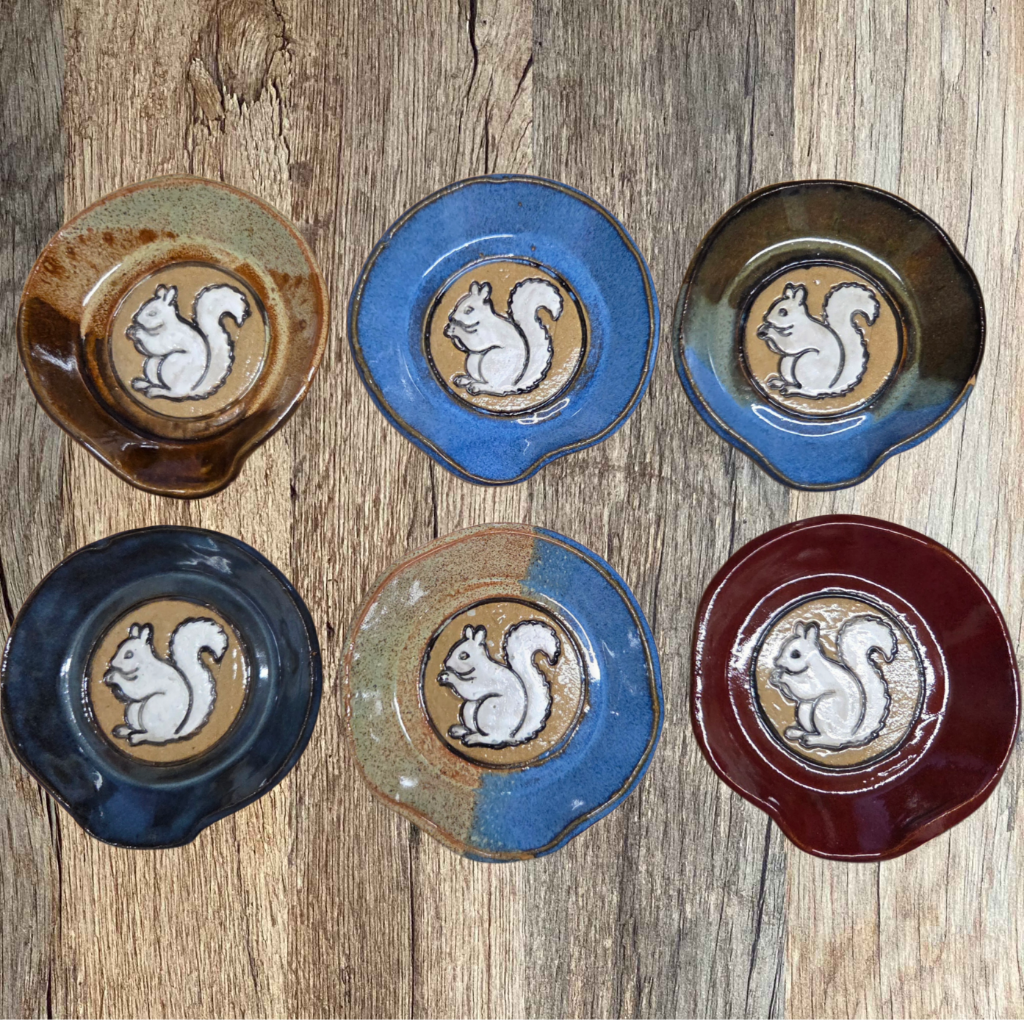 Pottery - Handmade Spoon Rests in Various Color Glazes