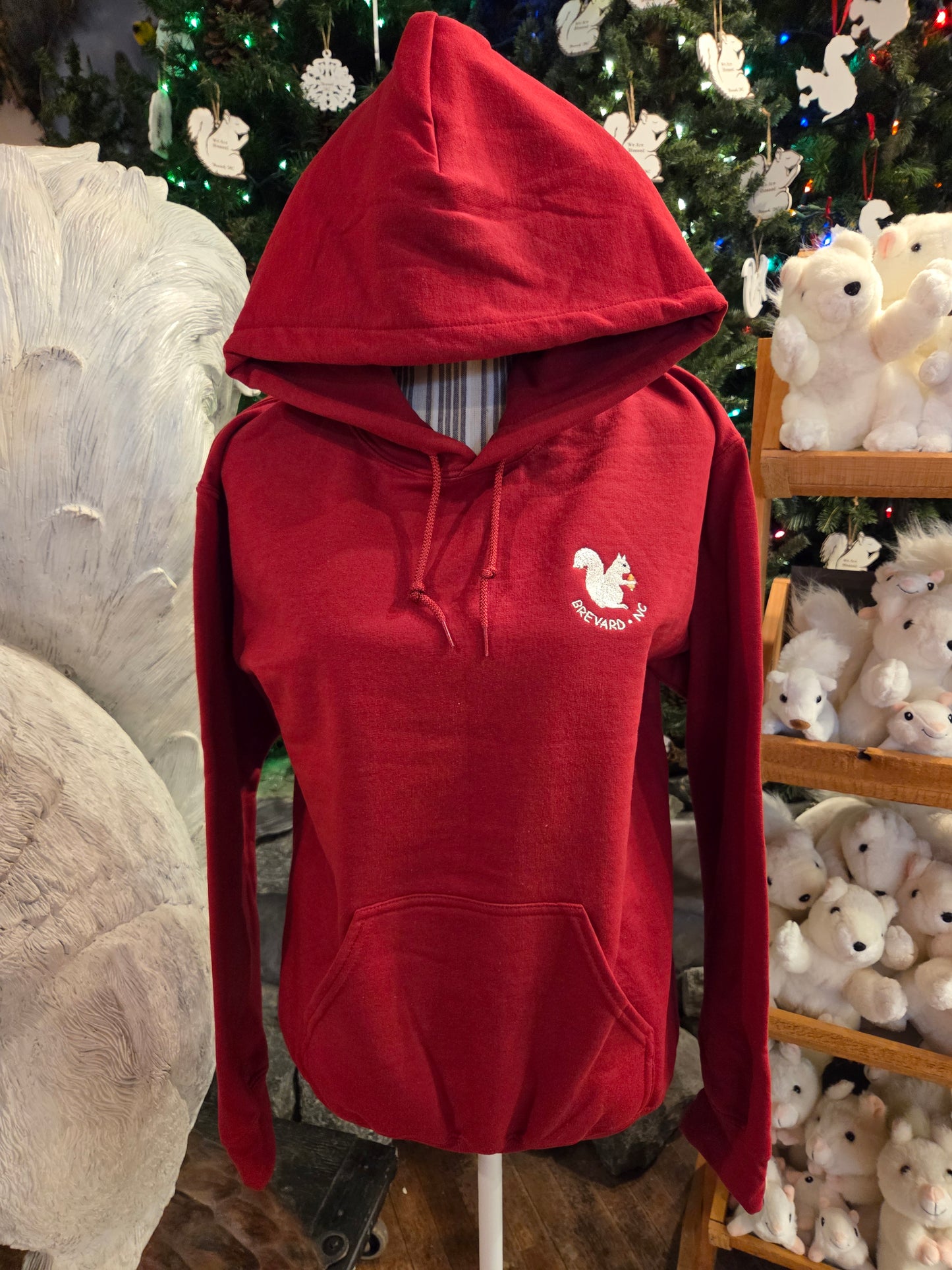 Hoodie - Adult - Embroidered Logo - Heavy Blend - No-Zip in Black and Cardinal Red
