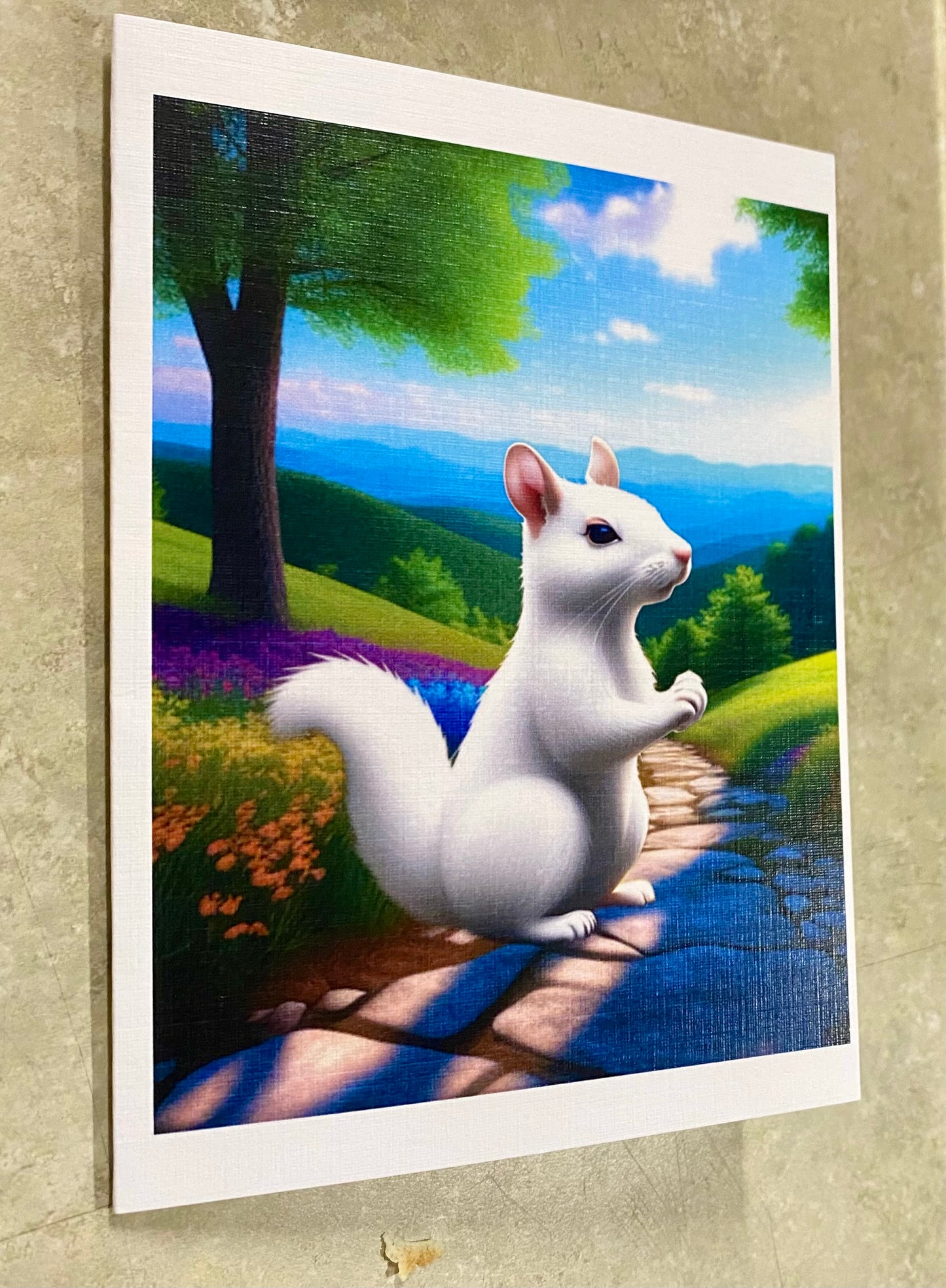 Notecards - White Squirrel Notecards by Lorraine Skala