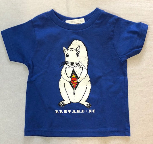 T-Shirt - Kids - Toddler - Superman Squirrel - Short Sleeve Crew Neck