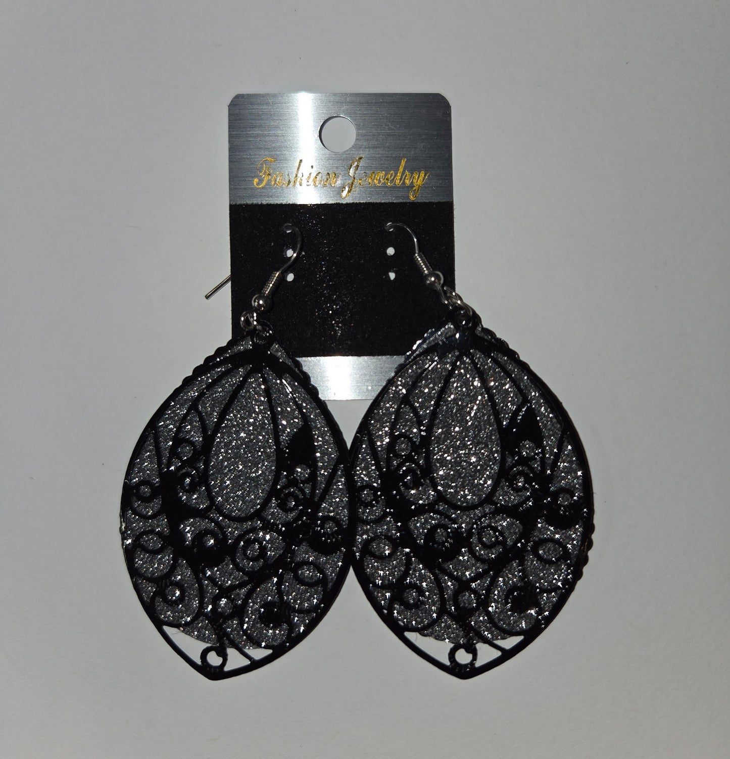 Jewelry - Earrings Dangle Assorted Laser Collection in Gold Silver and Black Tones