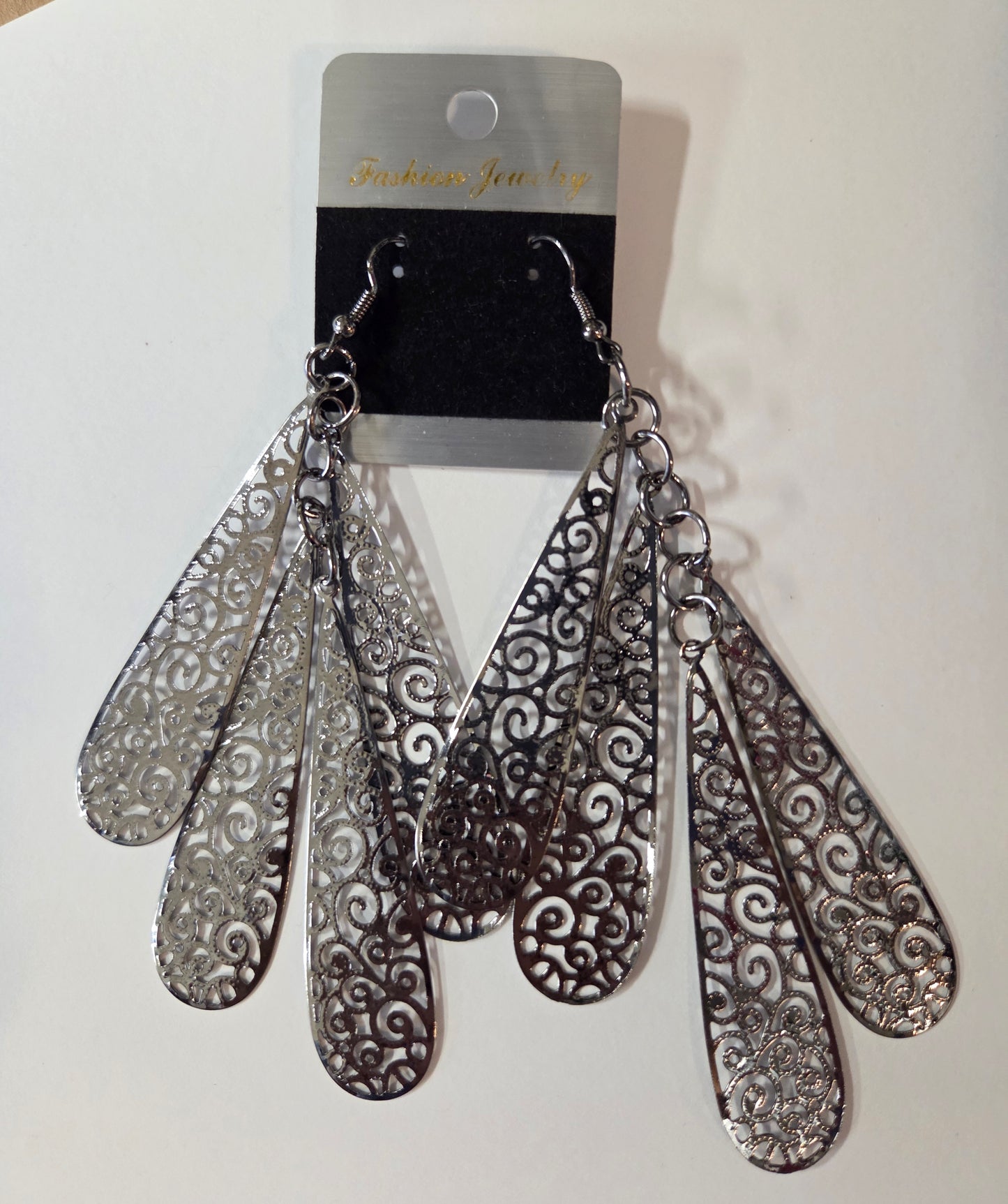 Jewelry - Earrings Dangle Assorted Laser Collection in Gold Silver and Black Tones