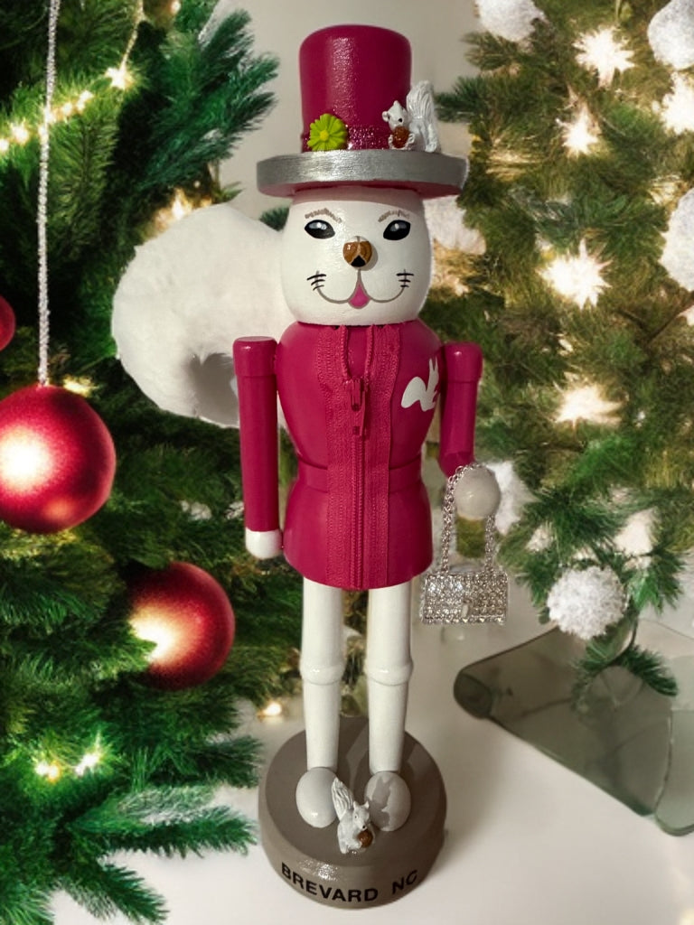 Nutcracker - Hand Painted White Squirrrel by Lady Anne