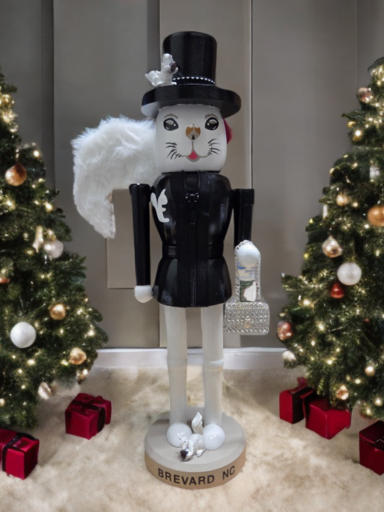 Nutcracker - Hand Painted White Squirrrel by Lady Anne