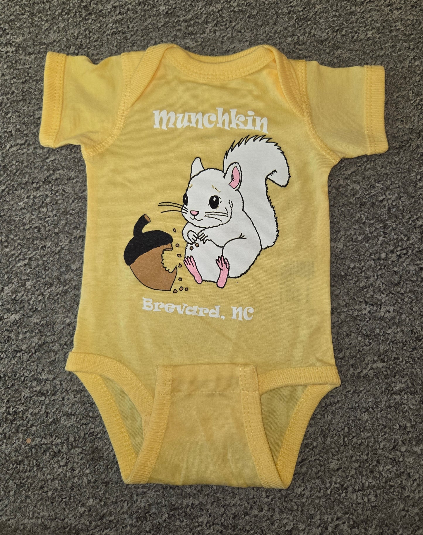 T-Shirt - Kids - Baby Onesie - Munchkin White Squirrel - Brevard NC