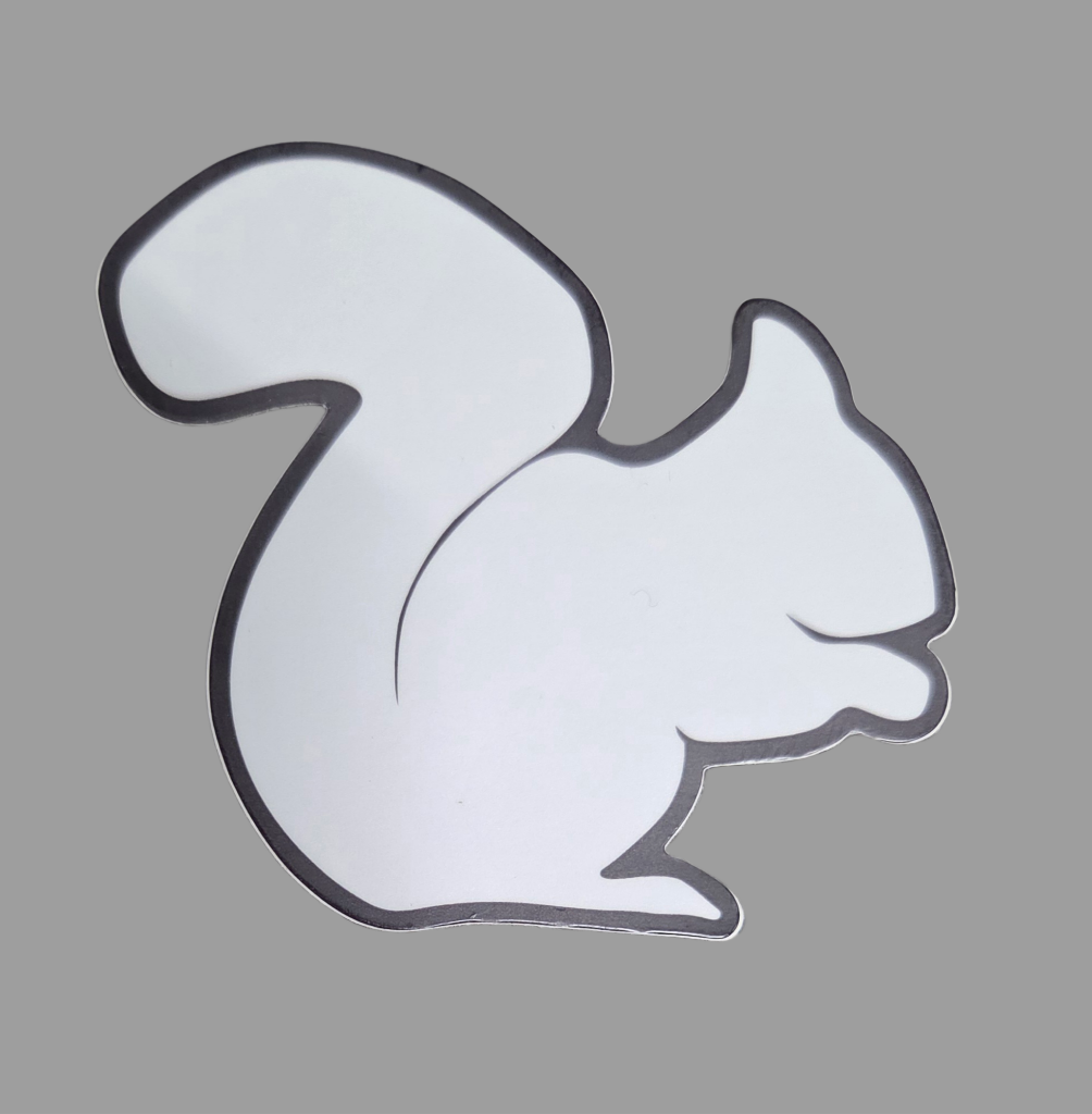 Decal/Sticker White Squirrel Silhouette of Brevard NC