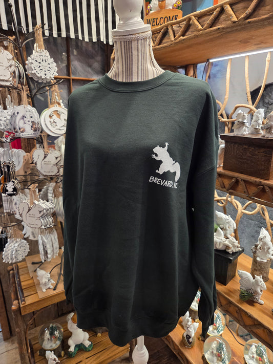 T-Shirt - Adult - I've Got Your Back & Birdseed - Long Sleeve Crew Neck Sweatshirt in Hunter Green