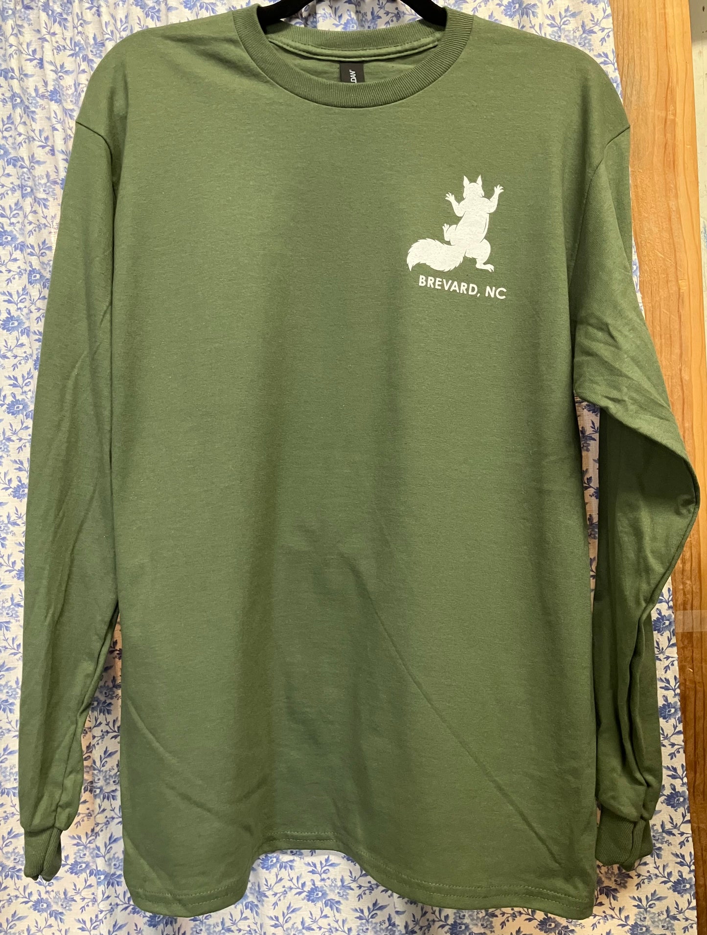 T-Shirt - Adult - I've Got Your Back & Birdseed - Long Sleeve Crew Neck in Military Green