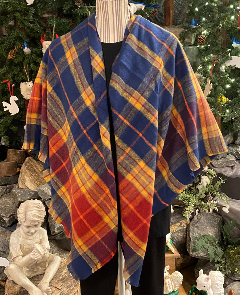 Clothing Accessory -Blanket Scarf - Tartan Plaid Super Soft Mohair-Like Blanket Scarf