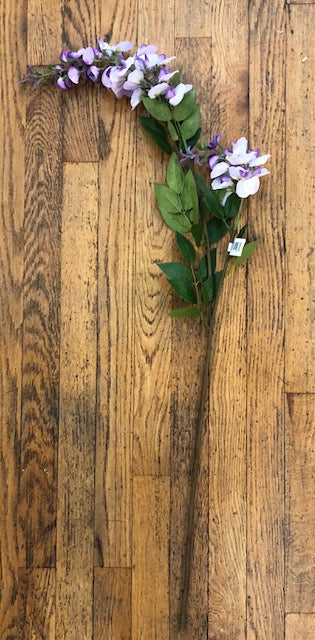 Purple 43" Wisteria Branch With Greenery