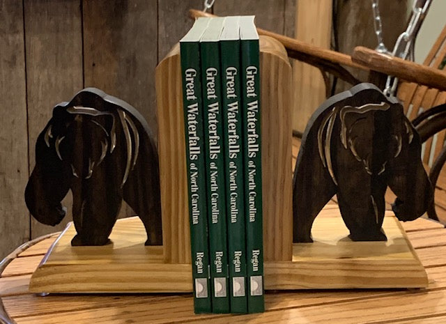 Book-Ends - Hand Carved Black Bear Book-Ends - Made by a Local Woodworker