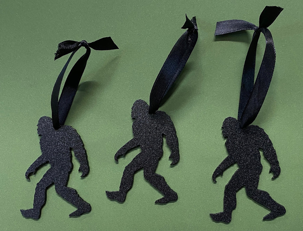 Ornament - Metal Die Cut Black Sasquatch
