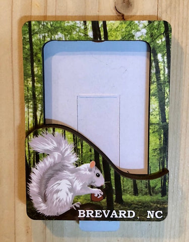 Magnet - Photo Frame with Magnetic Back - White Squirrel Image