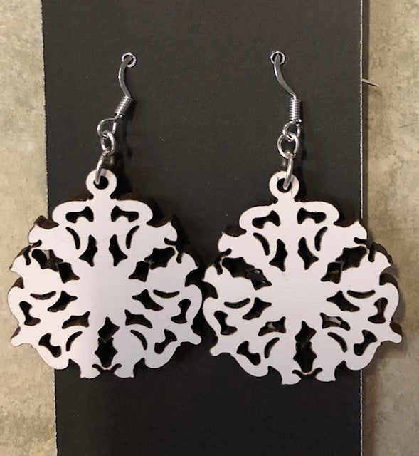 Jewelry - Laser-Cut Wooden "White Squirrels in a Circle"