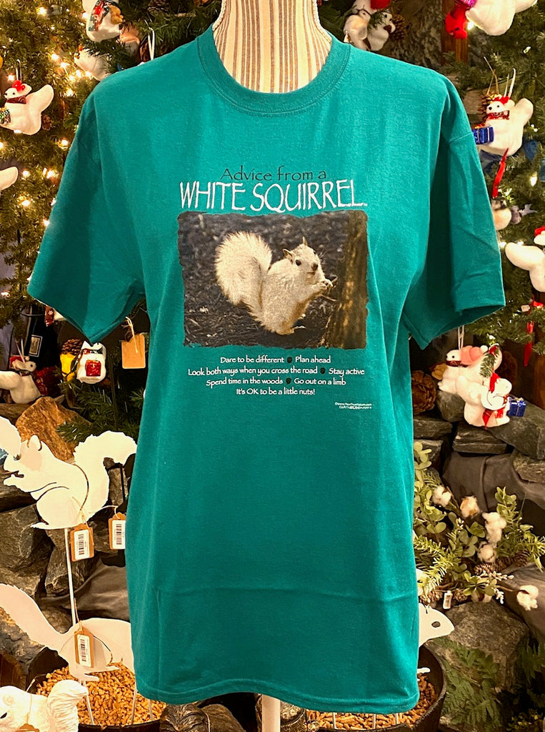 T-Shirt - Adult - Advice from a White Squirrel - Short Sleeve Crew Neck in Jade