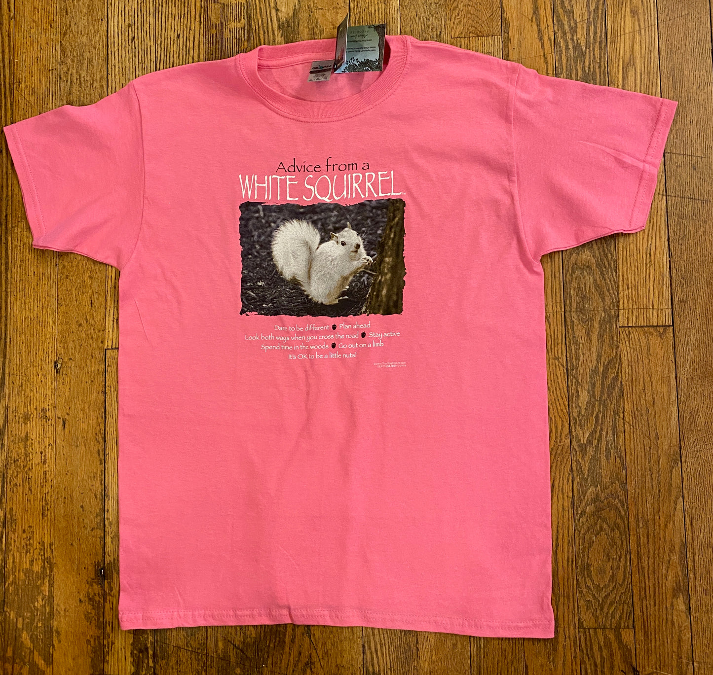 T-Shirt - Kids - Youth - Advice from a White Squirrel - Short Sleeve Crew Neck in Pink