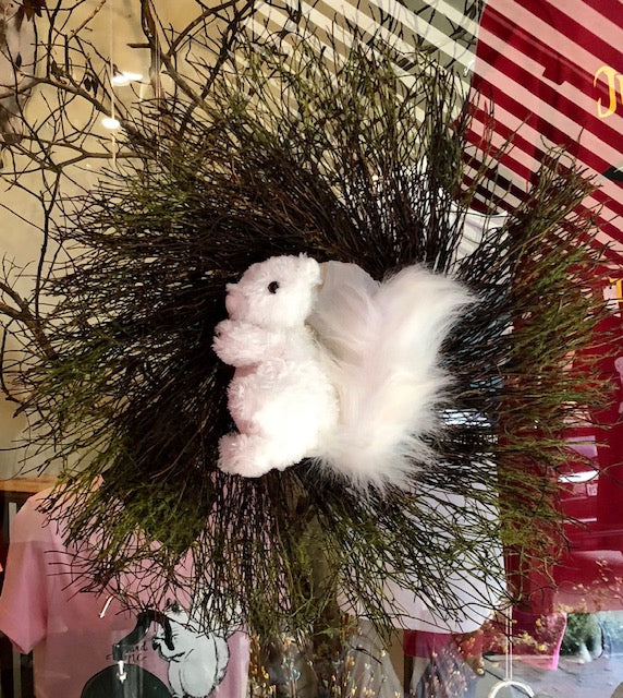 Wreath - White Squirrel Christmas Wreath