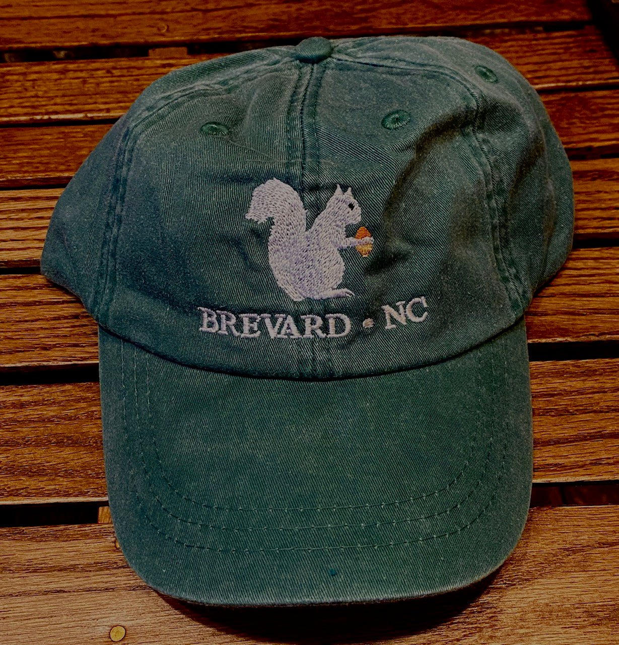 Baseball Cap/Hat - Embroidered White Squirrel with Brevard, NC