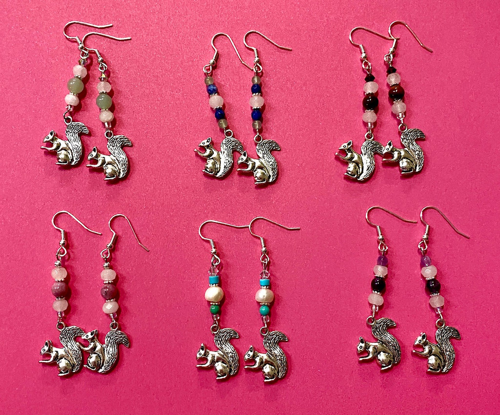 Jewelry - Squirrel Earrings - Handmade