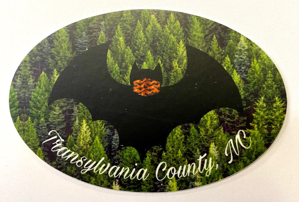 Decal/Sticker - Vinyl - Mini - Transylvania County" Black Bat with Mask Design