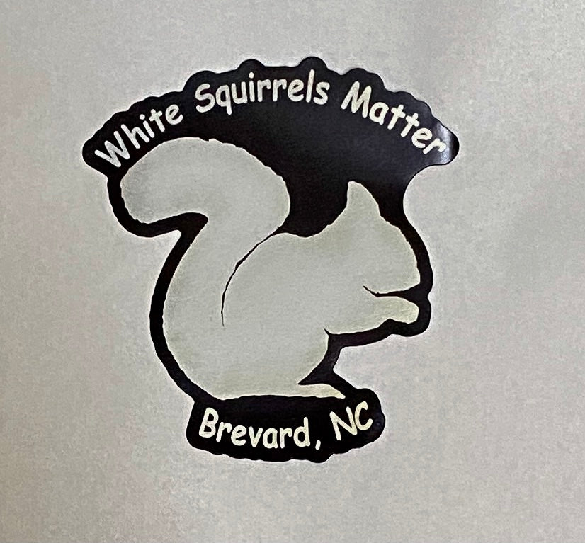 Magnet - Vinyl - White Squirrels Matter, Brevard, NC - Large Die-Cut
