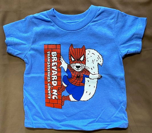 T-Shirt - Kids - Toddler - Spiderman Squirrel - Short Sleeve Crew Neck