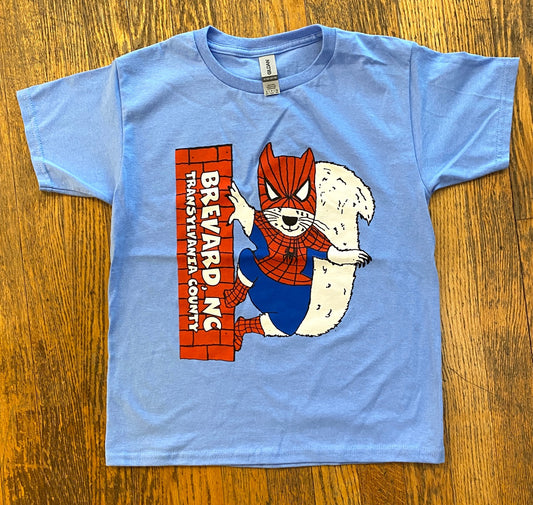 T-Shirt - Kids - Youth - Spiderman Squirrel - Short Sleeve Crew Neck