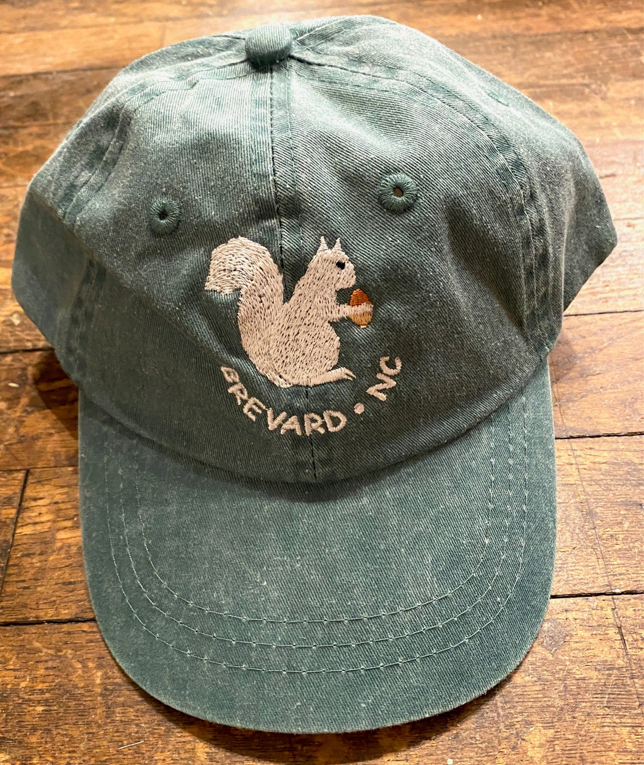 Baseball Cap/Hat - Youth - Embroidered White Squirrel with Brevard, NC