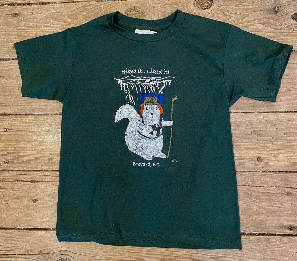 T-Shirt - Youth - Hiked It. Liked It. - Short Sleeve Crew Neck in Forest Green