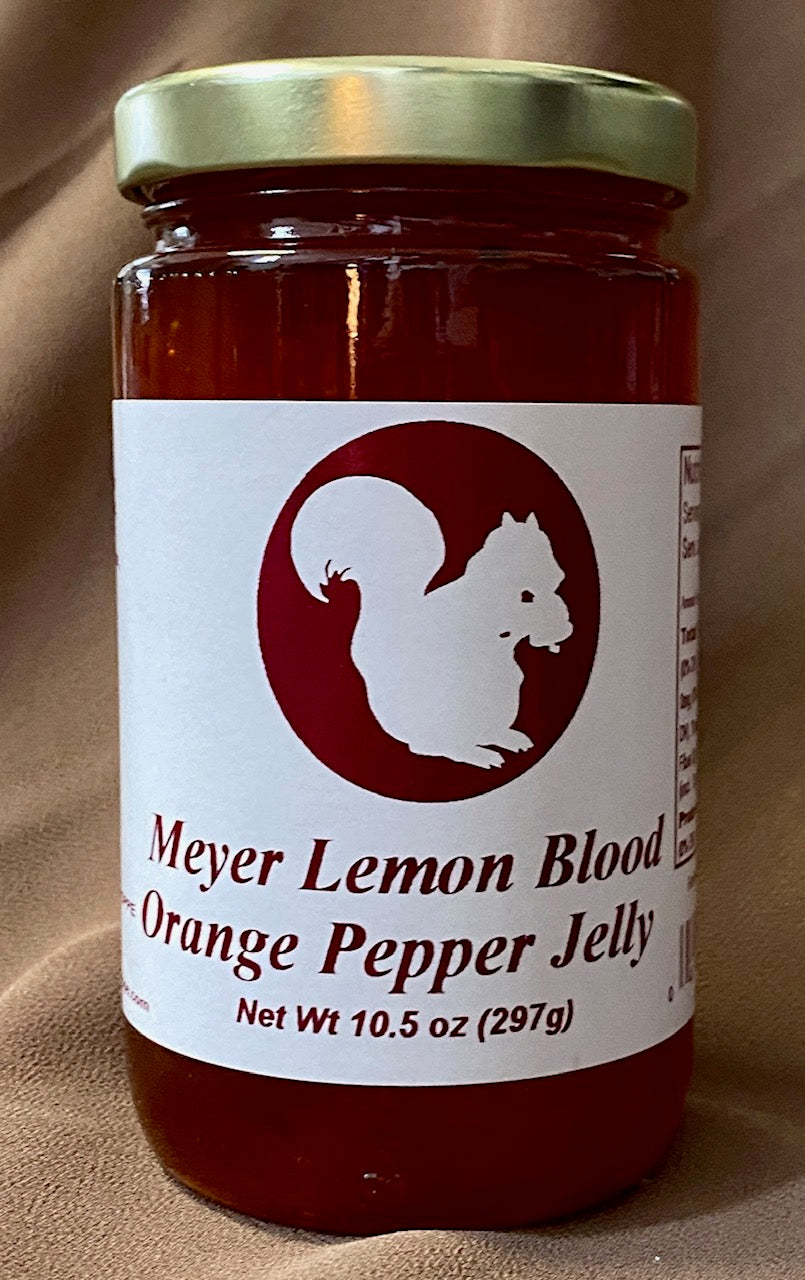 The White Squirrel Shoppe Meyer Lemon Blood Orange Pepper Jelly 10.5 oz