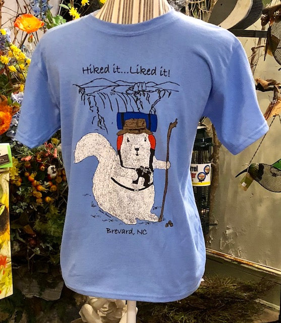 T-Shirt - Kids - Youth - Hiked it. Liked it. - Short Sleeve Crew Neck in Blue