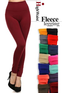 Clothing - Light-Weight Fleece-Lined Leggings in Black and Charcoal