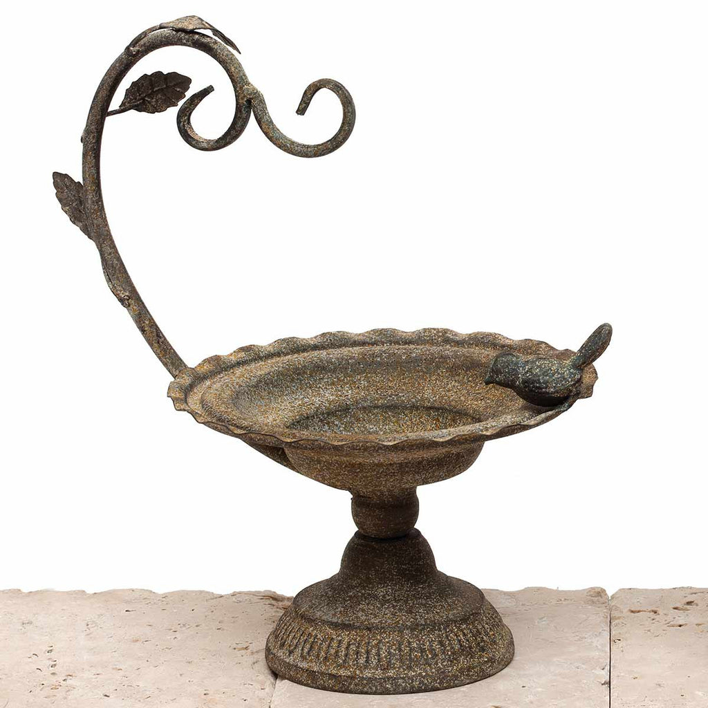 Home Accessory - Metal Scroll Pot Stand with Bird #