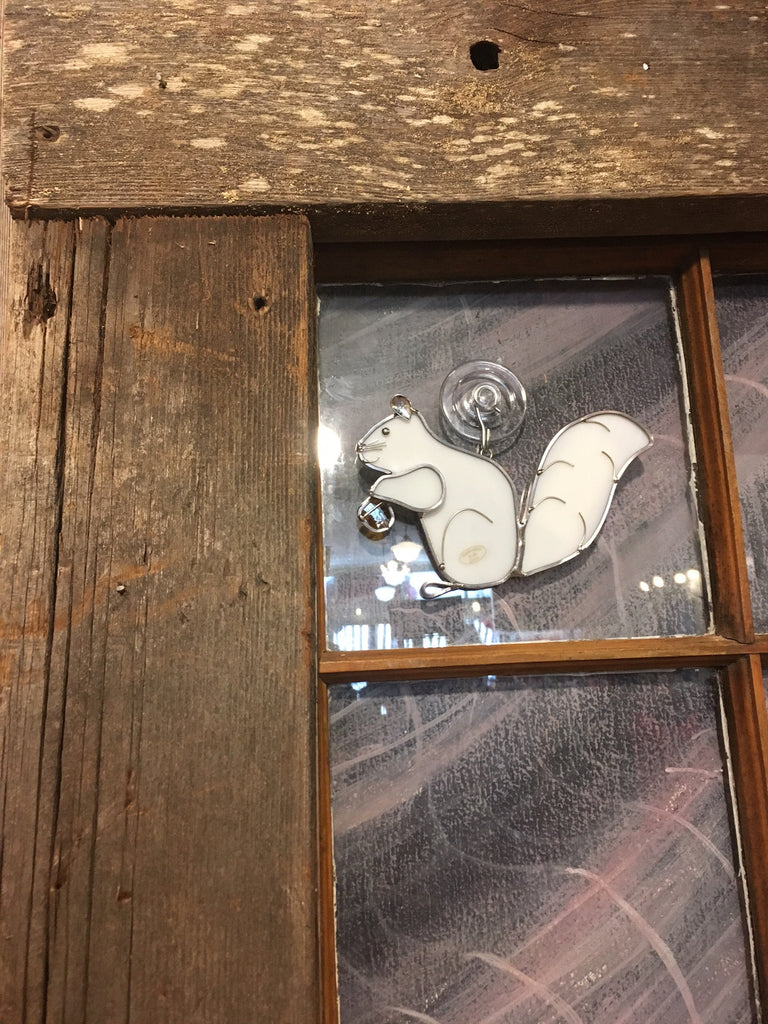 OUR STAINED GLASS WHITE SQUIRREL