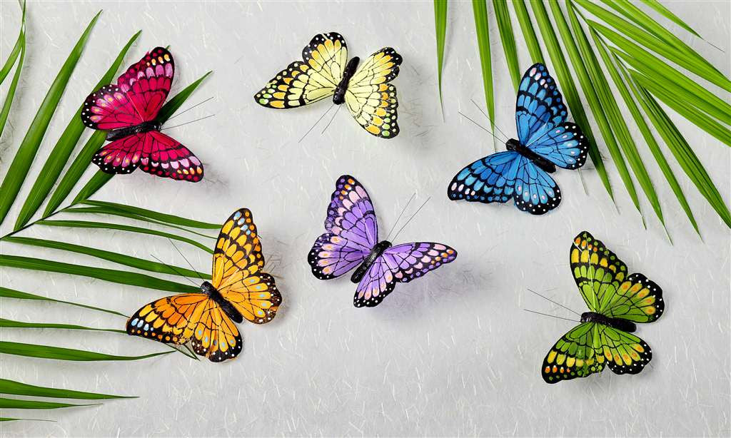 Add a touch of Spring Color to your indoor planters with a charming Butterfly Magnet