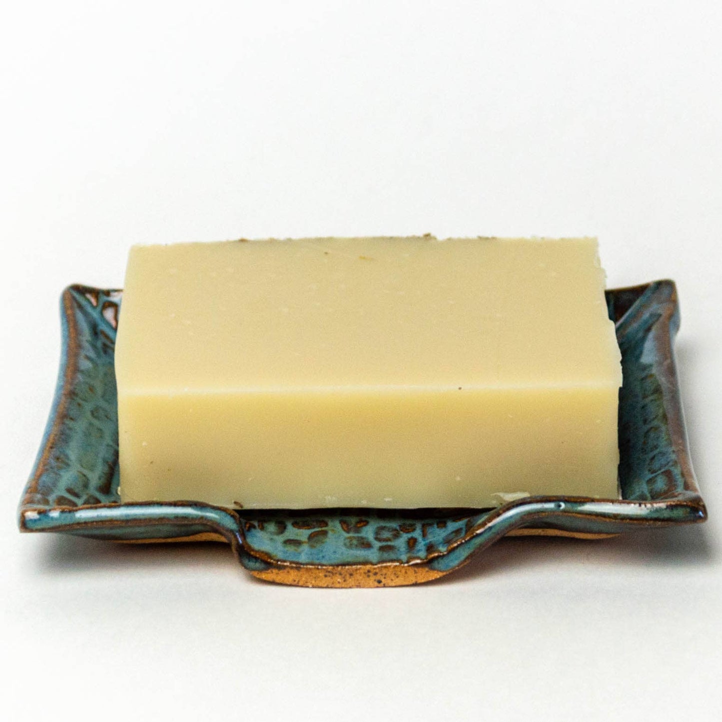 Pottery - White Squirrel Handmade Ceramic Blue Soap Dish