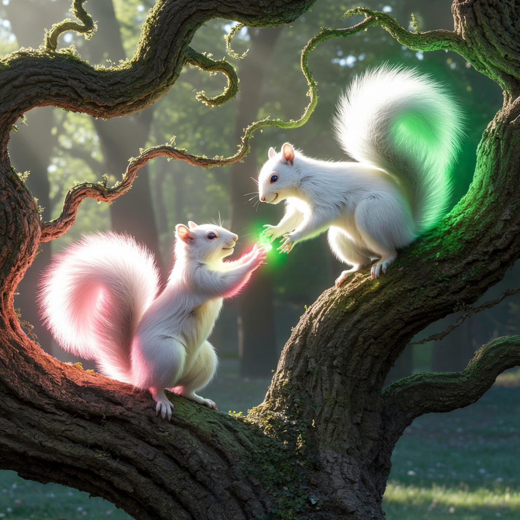 Puzzle - For Adults - White Squirrel named Wicked Whiskers - 18" x 18" - 500 Pieces