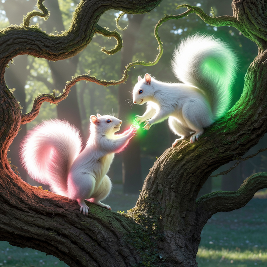 Puzzle - For Adults - White Squirrel named Wicked Whiskers - 18" x 18" - 500 Pieces