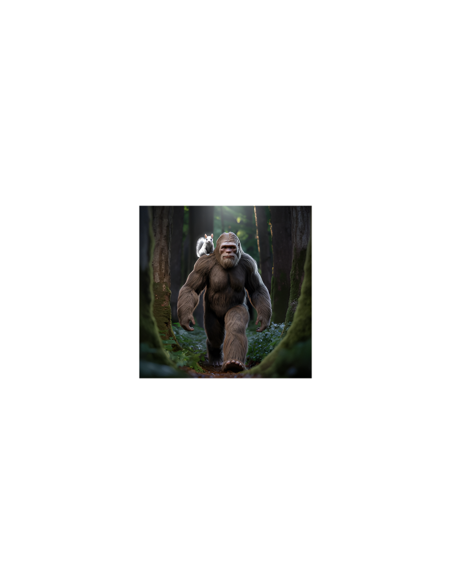 Puzzle - For Adults - Bigfoot's Little White Squirrel Secret - 18" x 18" - 500 Pieces