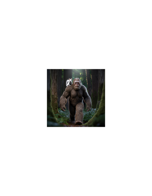 Puzzle - For Adults - Bigfoot's Little White Squirrel Secret - 18" x 18" - 500 Pieces
