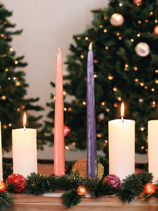 Candle - 10" Tapers in Lent or Advent Colors
